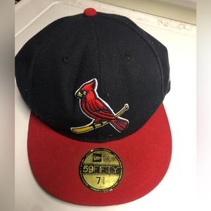 St. Louis Cardinals Used Size 7 3/8 Fitted Hat